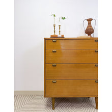 Load image into Gallery viewer, Stanley Blonde Tallboy Dresser Mid-Century Wood Bedroom Storage 36" Wide