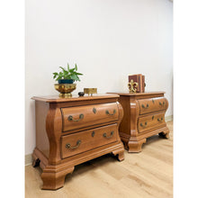 Load image into Gallery viewer, Vintage Century Furniture Provincial Curvy Nightstand Pair Classic Bedroom Table