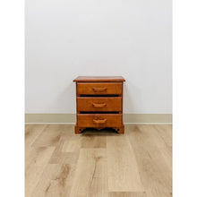 Load image into Gallery viewer, Vintage Mini Dresser Tiger Engraved Top Three Drawer Transitional Primitive