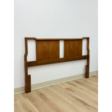 Load image into Gallery viewer, United Furniture MCM Solid Walnut Queen Headboard Vintage Solid Wood Piece