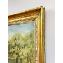 Load image into Gallery viewer, Vintage Oil Painting Landscape Father Son Fishing River Impressionist On Canvas