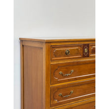 Load image into Gallery viewer, Vintage Thomasville Transitional Tallboy Dresser, Burlwood Accents, MCM Casegood