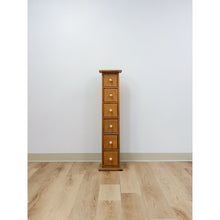 Load image into Gallery viewer, Vintage Pine Six Drawer Narrow Vertical Apothecary Cabinet Storage