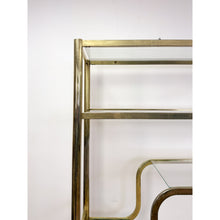 Load image into Gallery viewer, Vintage Milo Baughman Style Brass Tone Etagere Shelf Vintage Hollywood Regency