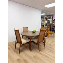 Load image into Gallery viewer, Kodawood Vintage Cane Back Dining Set Table Four Chairs MCM Dining Table