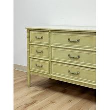 Load image into Gallery viewer, Vintage Dresser Henry Link Green Nine Drawer Bali Hai Coastal Hollywood Regency