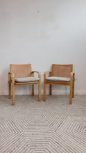 Load and play video in Gallery viewer, Pair of Italian Bentwood Cane Chairs