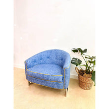 Load image into Gallery viewer, Mid-Century Modern Blue Club Chair
