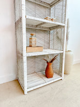 Load image into Gallery viewer, White Arched Wicker Shelf
