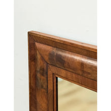 Load image into Gallery viewer, Vintage MCM Walnut Burlwood Tiger Oak Wall Mirror Antique Frame Hanging Mirror
