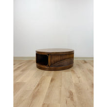 Load image into Gallery viewer, Pencil Reed Rattan Burlwood Inlay Round Coffee Table Gabriella Crespi Style Rare
