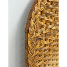 Load image into Gallery viewer, Vintage, Coastal, Boho Wicker Woven Wicker and Rattan, Twin Headboard Bed Accent
