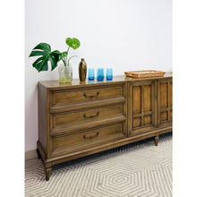 Load image into Gallery viewer, MCM Modular Three Piece Buffet Console Server Vintage Grey Green Server
