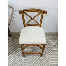 Load image into Gallery viewer, Vintage Rattan Bistro Set Counter Height Bar Stools Table Coastal Honeymoon Set
