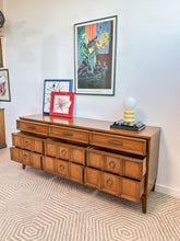 Load image into Gallery viewer, Dixie 9 Drawer Mid Century Dresser
