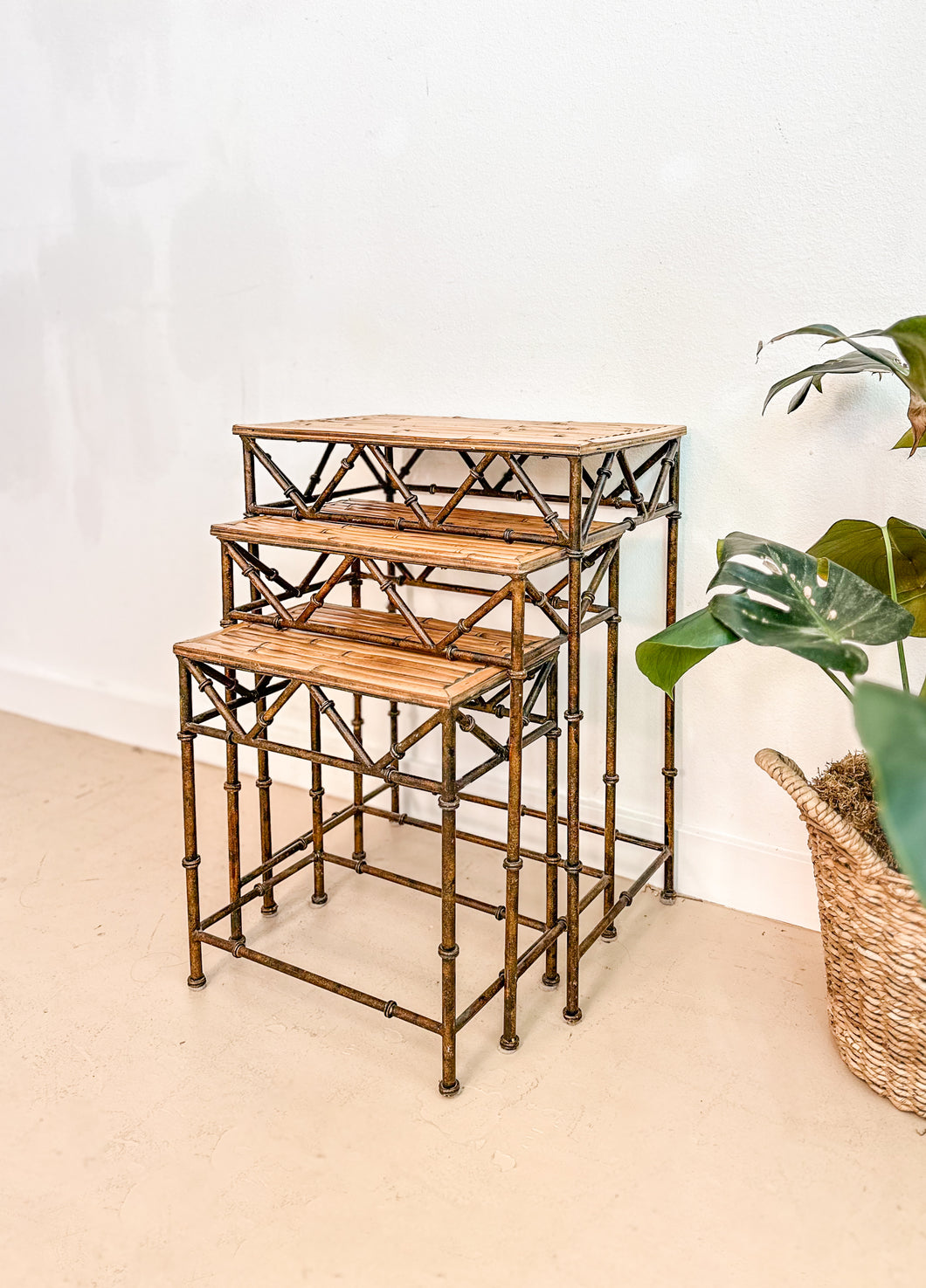 Set of 3 Bamboo Nesting Tables