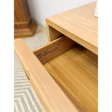 Load image into Gallery viewer, Thomasville Blonde Oak Nightstand Pair Vintage Drawers Storage 22" Wide
