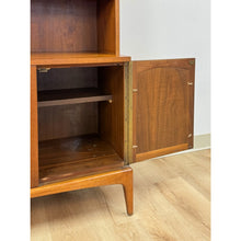 Load image into Gallery viewer, Vintage Lane MCM Hutch Rhythm Cane Door Bookcase Display China Cabinet Shelving
