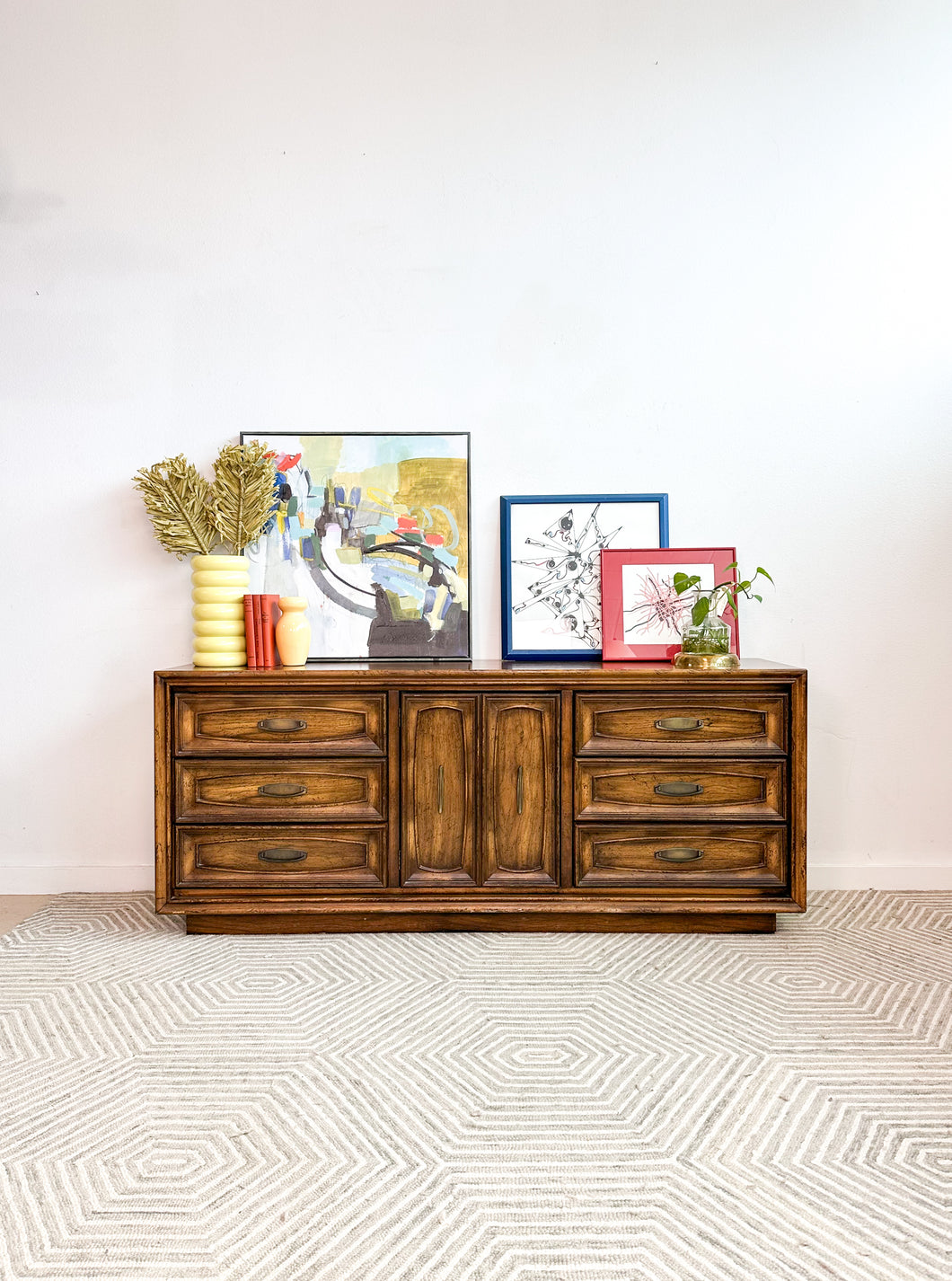 Mid Century 9 Drawer Dresser