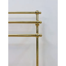 Load image into Gallery viewer, Vintage Polished Brass Three-Tier Freestanding Towel Rack Ball Finials Atomic
