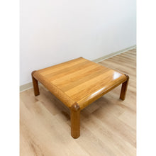 Load image into Gallery viewer, Vintage Lane Altavista Walnut Coffee Table MCM Square Blonde Wood Round Edges
