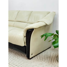 Load image into Gallery viewer, Ekornes Stressless Oslo Loveseat, Cream Color Genuine Leather
