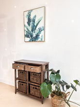 Load image into Gallery viewer, Wood Console Table with Baskets
