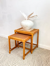 Load image into Gallery viewer, Pair of Rattan Nesting Tables
