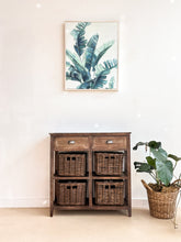Load image into Gallery viewer, Wood Console Table with Baskets
