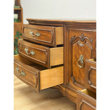 Load image into Gallery viewer, Ornate Thomasville French Provincial 9 Drawer Dresser With Metal Pulls Vintage
