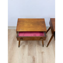 Load image into Gallery viewer, Pair of Vintage Atomic Nightstands Retro Bedside Tables MCM End Tables
