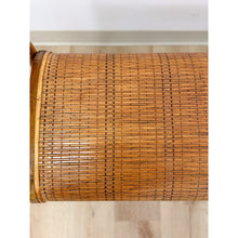 Load image into Gallery viewer, French Style Bentwood Rattan Woven Bench Vintage MCM 1960s Accent Boho Design
