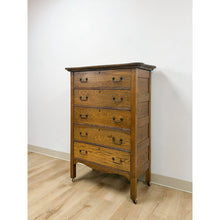 Load image into Gallery viewer, Antique Oak Dresser Five Drawer Tallboy Chest of Drawers Bedroom Furniture
