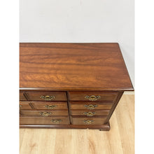 Load image into Gallery viewer, Vintage Dresser American Drew Nine Drawer Lowboy Traditional Brass Hardware
