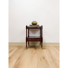 Load image into Gallery viewer, Bombay Mahogany Traditional Side Table Pullout Tray Regency Style Accent
