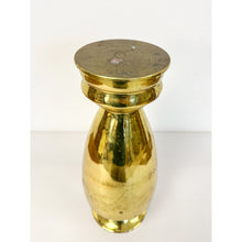 Load image into Gallery viewer, WWII 1944 Brass Trench Art Vase Inert Ammo Primer Vintage Military Collector
