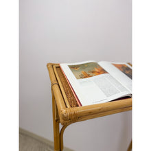 Load image into Gallery viewer, Vintage Rattan Wicker Easel Podium Art Stand Coastal Boho Hollywood Regency

