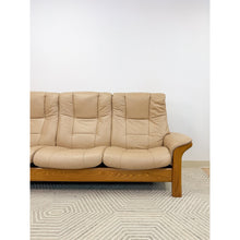 Load image into Gallery viewer, Ekornes Stressless Buckingham 3-Seat Recliner Sofa Vintage MCM 90" Wide
