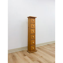 Load image into Gallery viewer, Vintage Pine Six Drawer Narrow Vertical Apothecary Cabinet Storage
