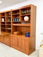 Load image into Gallery viewer, Danish Teak Wall Units with Secretary Desk

