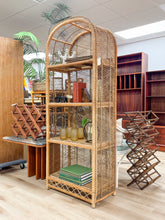 Load image into Gallery viewer, Large Arched Wicker Rattan Shelf
