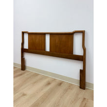 Load image into Gallery viewer, United Furniture MCM Solid Walnut Queen Headboard Vintage Solid Wood Piece

