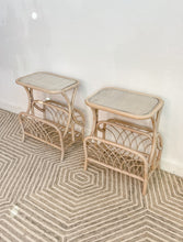 Load image into Gallery viewer, Pair of Rattan End Tables
