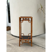 Load image into Gallery viewer, Bamboo Planter Stand Vintage Hollywood Regency Chinoiserie Tall Coastal
