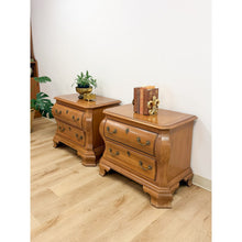 Load image into Gallery viewer, Vintage Century Furniture Provincial Curvy Nightstand Pair Classic Bedroom Table
