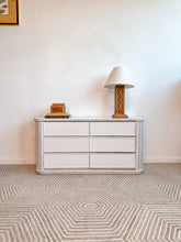 Load image into Gallery viewer, White Curved Wicker Dresser
