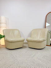 Load image into Gallery viewer, Pair of Postmodern Leather Swivel Gliders
