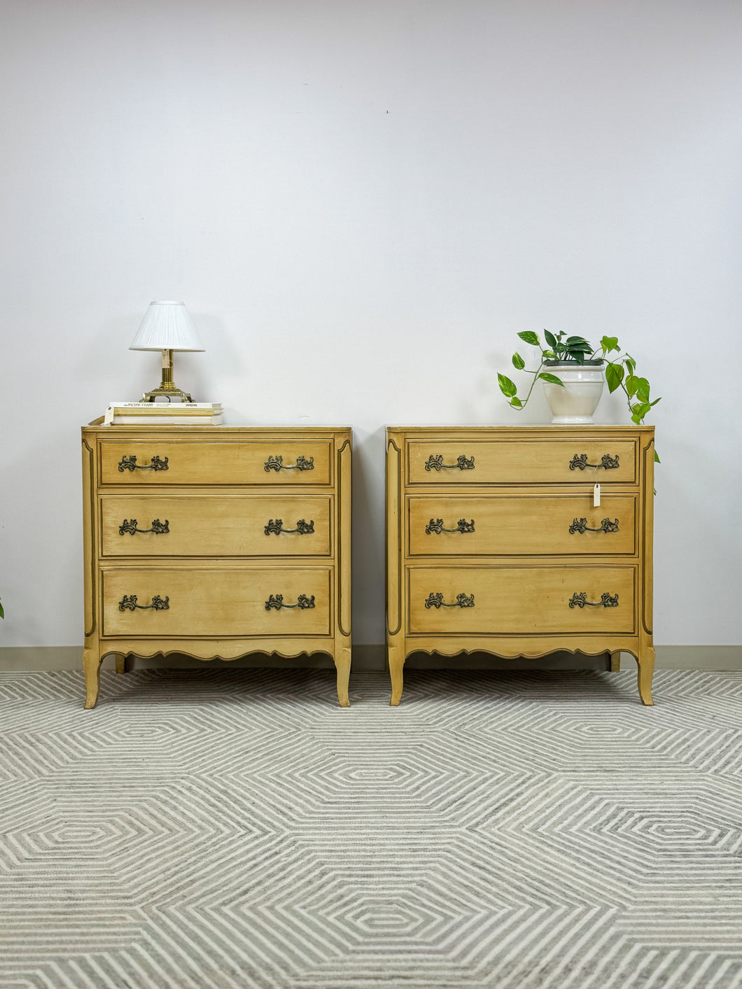 Pair of French Provincial Solid Wood Chests