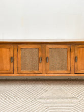 Load image into Gallery viewer, Mid Century Low Cane Credenza
