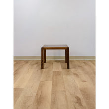 Load image into Gallery viewer, Vintage MCM Scandinavian Design Side Table Smoky Glass Top Dark Wood Accent

